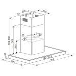 Garwoods 英國樂思 HT-50900S 90厘米 1000m³/h 煙囪式抽油煙機